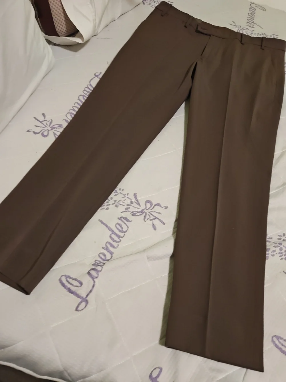 Men's Tailored Dress Pants in Chocolate Brown